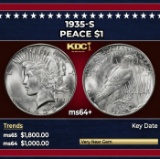 1935-s Peace Dollar $1 ms64+ SEGS