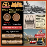 Lincoln Wheat Cent 1c Mixed Roll Orig Brandt McDonalds Wrapper, 1918-s end, Wheat other end