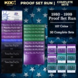 1980-1999 Proof Set Run 107 Coins 20 Complete Sets