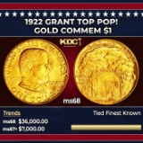 1922 Grant Gold Commem Dollar TOP POP! 1 ms68 SEGS