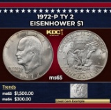 1972-p Ty 2 Eisenhower Dollar $1 ms65 SEGS