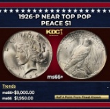 1926-p Peace Dollar Near Top Pop $1 ms66+ SEGS