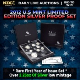 ***RARE First Year Of Issue 2012 United States Mint Limited Edition Silver Proof Set 8 coins, Over 2