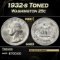 1932-s Washington Quarter Toned 25c Grades ms63