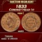 1833 Coronet Head Large Cent 1c ms63 USCG