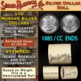 N- SEARS Unc Morgan Dollar $1 Roll With CC End 10 1885 & CC Ends