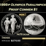 1995-p Olympics Paralympics Proof Modern Commem Dollar $1 pr70 dcam SEGS