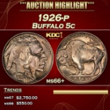 1926-p Buffalo Nickel 5c ms66+ SEGS