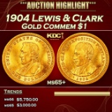 1904 Lewis & Clark Gold Commem Dollar 1 ms65+ SEGS