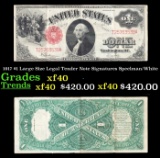 1917 $1 Large Size Legal Tender Note Grades xf40 Signatures Speelman/White