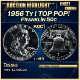 1956 Ty I Proof Franklin Half Dollar TOP POP! 50c pr69 SEGS