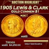 1905 Lewis & Clark Gold Commem Dollar 1 ms65 SEGS