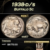 1938-d/s Buffalo Nickel 5c ms67 SEGS