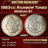 1883-cc Morgan Dollar Rainbow Toned $1 ms66+ SEGS