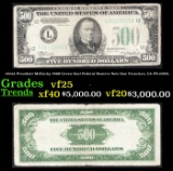 1934A $500 Green Seal Federal Reserve Note President McKinley San Francisco, CA Grades vf+ FR-2202L