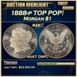 1888-p Morgan Dollar TOP POP! $1 ms67 DMPL SEGS