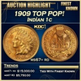 1909 Indian Cent TOP POP! 1c ms67+ rd SEGS