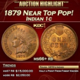1879 Indian Cent Near Top Pop! 1c ms66+ rb SEGS