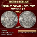 1896-p Morgan Dollar Near Top Pop $1 ms67+ SEGS