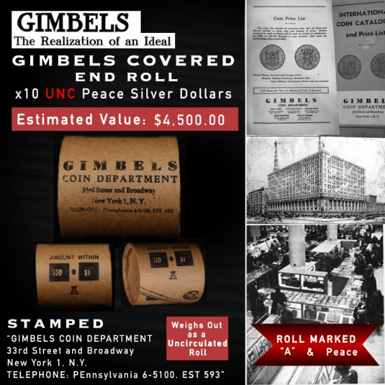 SY- 10 Peace GIMBLES Unc Roll A Condition