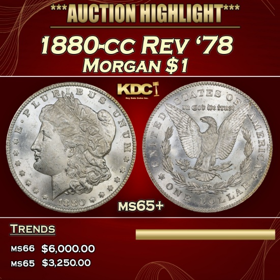 1880-cc Rev '78 Morgan Dollar $1 ms65+ SEGS