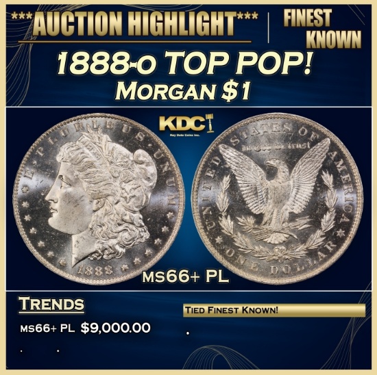 1888-o Morgan Dollar TOP POP! $1 ms66+ PL SEGS