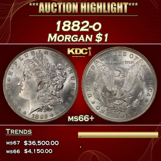 1882-o Morgan Dollar $1 ms66+ SEGS