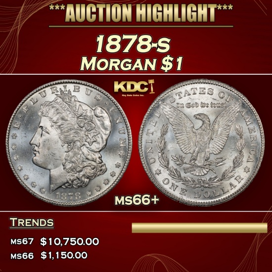 1878-s Morgan Dollar $1 ms66+ SEGS