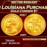 1903 Jefferson Louisiana Purchase Gold Commem Dollar Near Top Pop! 1 ms67 SEGS