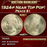 1924-p Peace Dollar Near Top Pop! $1 ms67+ SEGS
