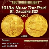 1913-s Gold St. Gaudens Double Eagle Near Top Pop! $20 ms65+ SEGS