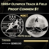 1995-p Olympics Track & Field Proof Modern Commem Dollar $1 pr70 dcam SEGS