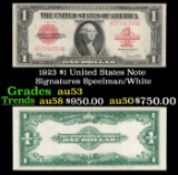1923 $1 United States Note Grades Select AU Signatures Speelman/White