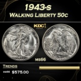 1943-s Walking Liberty Half Dollar 50c Grades ms66