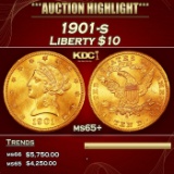1901-s Gold Liberty Eagle $10 ms65+ SEGS