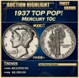 1937 Proof Mercury Dime TOP POP! 10c pr68+ SEGS