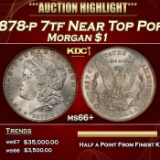 1878-p 7tf Morgan Dollar Near Top Pop $1 ms66+ SEGS