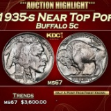 1935-s Buffalo Nickel Near Top Pop 5c ms67 SEGS