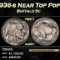 1936-s Buffalo Nickel Near Top Pop 5c ms66+ SEGS