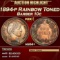 1894-p Barber Dime Rainbow Toned 10c ms64+ SEGS