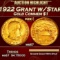 1922 Grant w/Star Gold Commem Dollar 1 ms67 SEGS