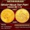 1914-p Gold Indian Quarter Eagle Near Top Pop! $2 1/2 ms66+ USCG