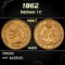 1862 Indian Cent 1c Grades ms63