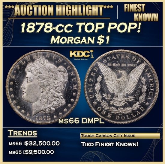 1878-cc Morgan Dollar TOP POP! $1 ms66 DMPL SEGS