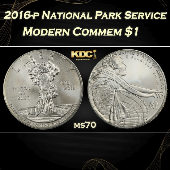 2016-p National Park Service Modern Commem Dollar $1 ms70 SEGS