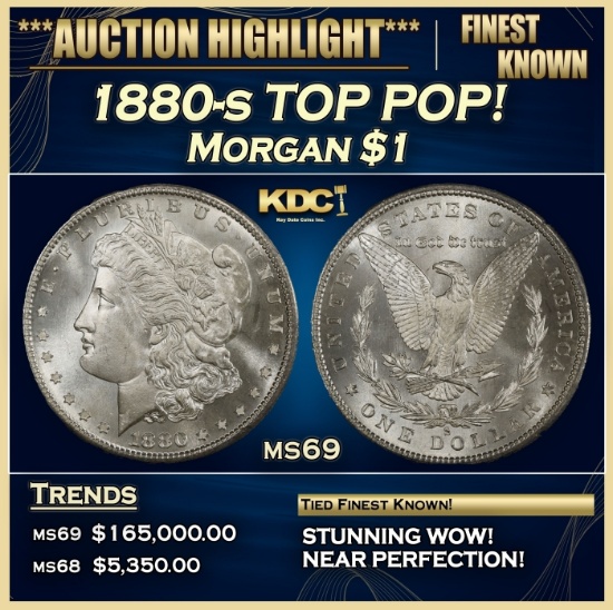 1880-s Morgan Dollar TOP POP! $1 ms69 SEGS