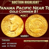 1915-s Panama Pacific Gold Commem Dollar Near Top Pop! 1 ms66+ SEGS