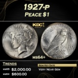 1927-p Peace Dollar $1 Grades ms64+