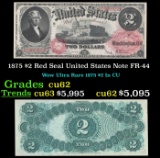1875 $2 Red Seal United States Note Grades Select CU FR-44
