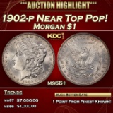 1902-p Morgan Dollar Near Top Pop! $1 ms66+ SEGS